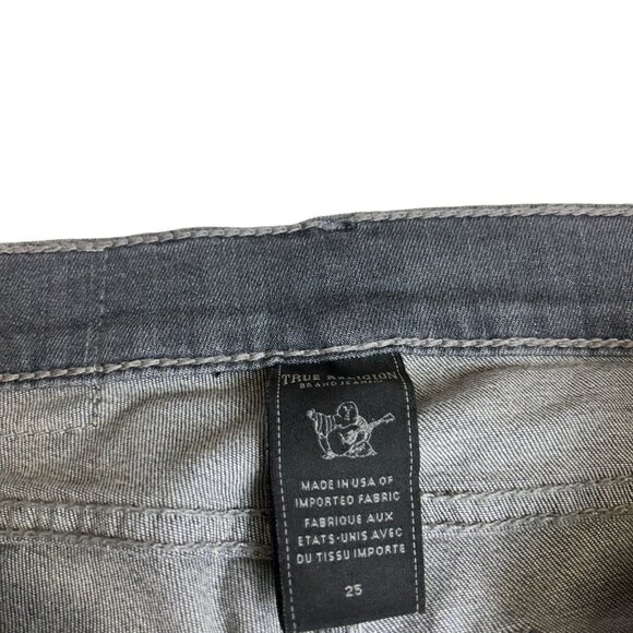 True Religion Abbey Super Skinny Women's Jeans Grey Aztec - Size 25 - Picture 9 of 9